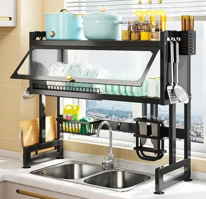Escurridor de Platos de Acero Inoxidable con Tapa Calidad Premium