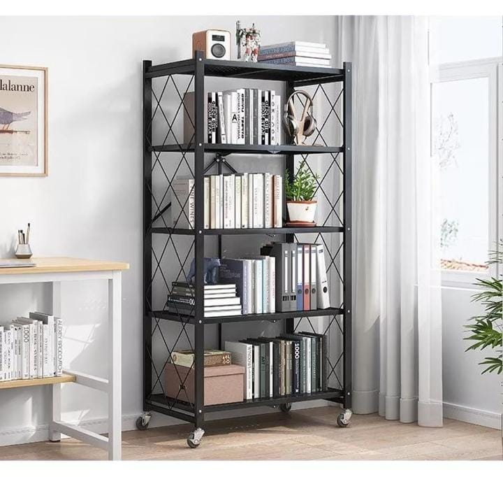 Estante Plegable de 5 Niveles para Cocina, Habitacion y Libros Multiusos