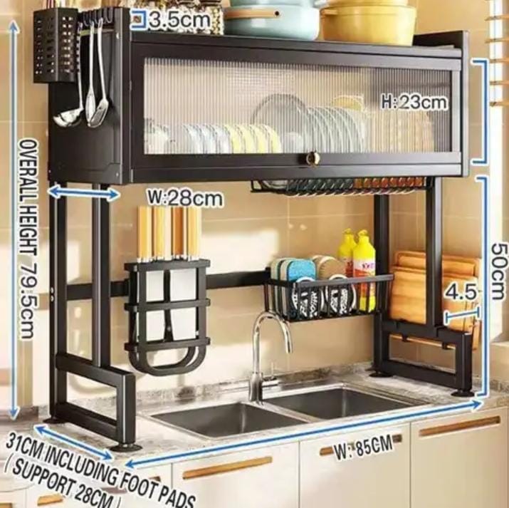 Escurridor de Platos de Acero Inoxidable con Tapa Calidad Premium
