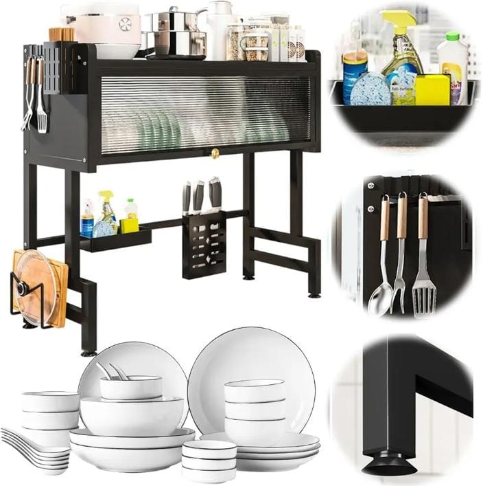 Escurridor de Platos de Acero Inoxidable con Tapa Calidad Premium