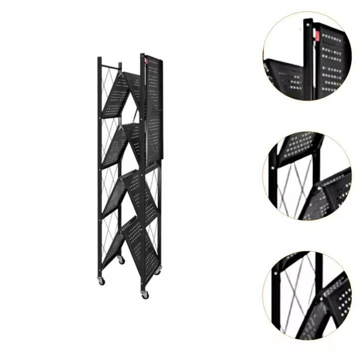 Estante Plegable de 5 Niveles para Cocina, Habitacion y Libros Multiusos
