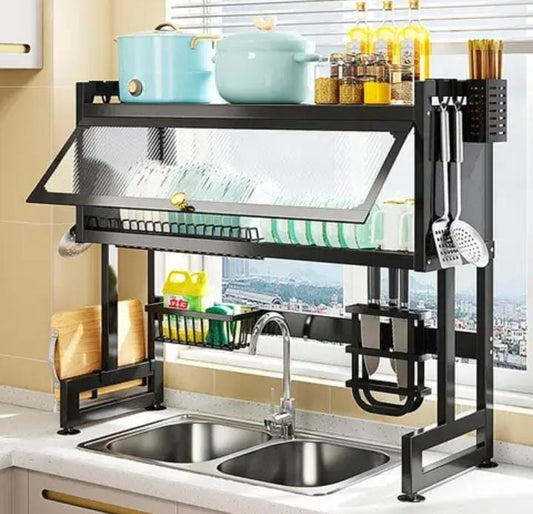 Escurridor de Platos de Acero Inoxidable con Tapa Calidad Premium