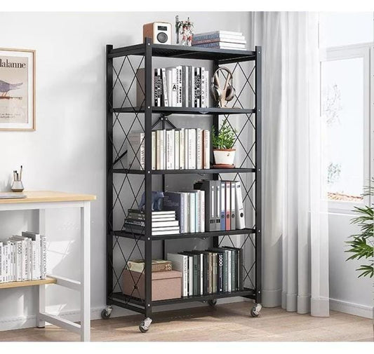 Estante Plegable de 5 Niveles para Cocina, Habitacion y Libros Multiusos