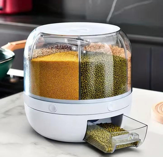 Dispensador Giratorio de Alimentos de 6 Divisiones